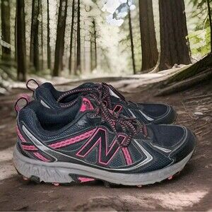 New Balance Women's Trail Running Shoes 410 v5 US Size 9 D Black/Pink WT410LO5